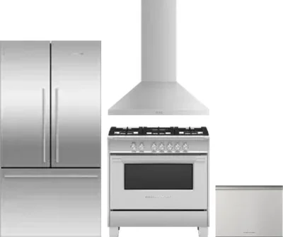 4 Piece Package Includes Refrigerator, Range, Hood And Dishwasher